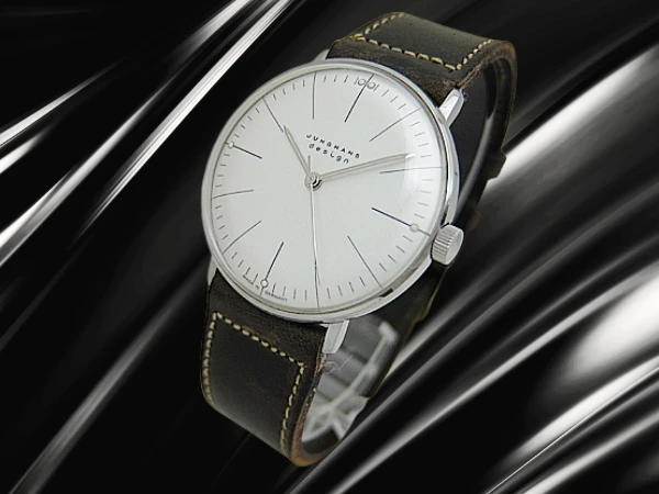 ユンハンス マックスビル Ref.027 3004 00 SS シルバーダイヤル 社外レザー装着 メッシュブレス付属 手巻き JUNGHANS MAX BILL hand wind [代行おまかせコース]