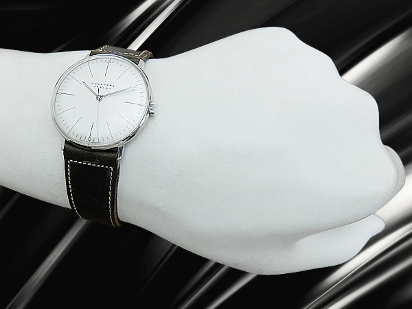 ユンハンス マックスビル Ref.027 3004 00 SS シルバーダイヤル 社外レザー装着 メッシュブレス付属 手巻き JUNGHANS MAX BILL hand wind [代行おまかせコース]