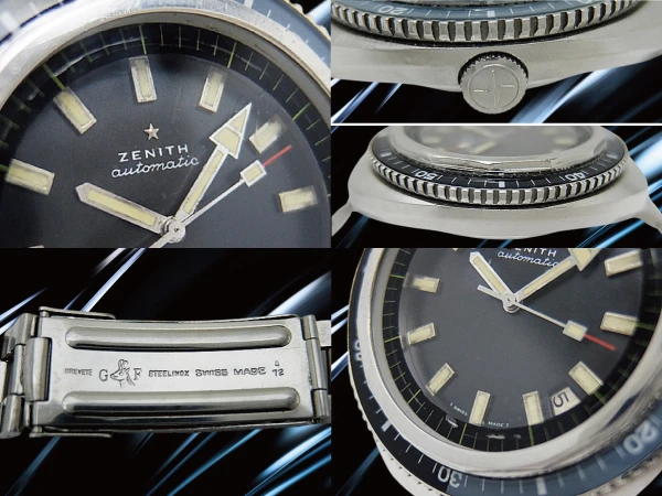 ゼニス ヴィンテージ ダイバー Cal.2572PC SS トノー ブラックダイヤル ゲイフレヤー社製ラダーブレス装着 オートマチック ZENITH [代行おまかせコース]