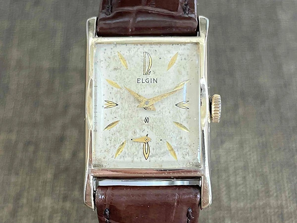 エルジン ELGIN USA製 10K RGP 角型 cal.732 レクタンギュラー トノーケース スモセコ