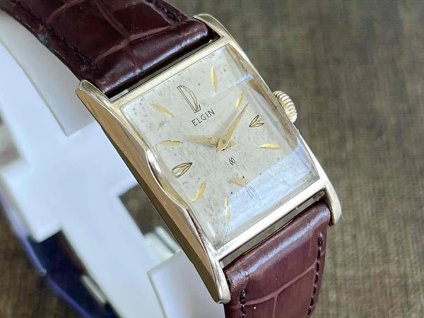 エルジン ELGIN USA製 10K RGP 角型 cal.732 レクタンギュラー トノーケース スモセコ