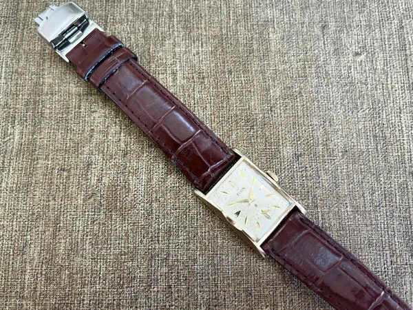 エルジン ELGIN USA製 10K RGP 角型 cal.732 レクタンギュラー トノーケース スモセコ