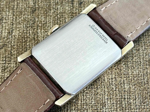 エルジン ELGIN USA製 10K RGP 角型 cal.732 レクタンギュラー トノーケース スモセコ