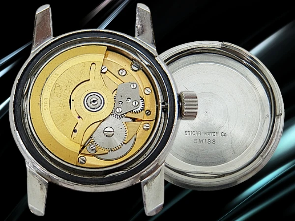 エニカ ダイバー600T Cal.AS1145 SS ブラックダイヤル 回転ベゼル 7連ジュビリーブレスレット装着 オートマチック ヴィンテージボックス付属 ENICAR DIVER 600T [代行おまかせコース]