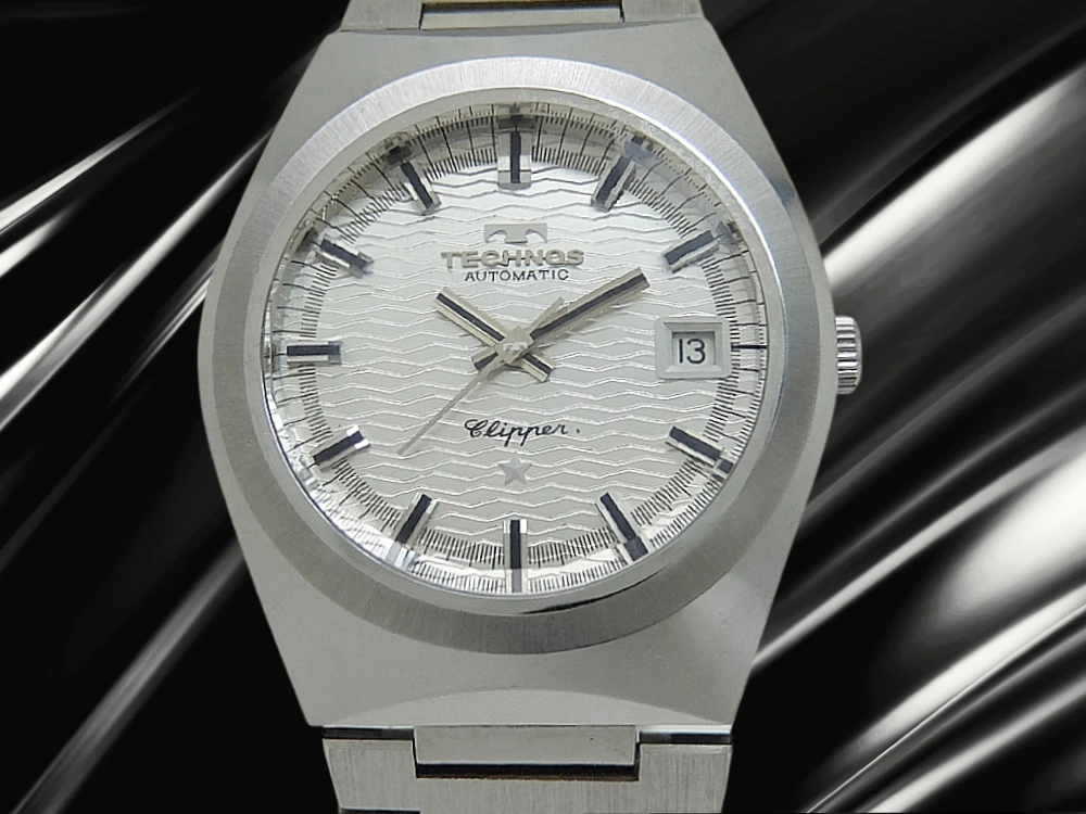 テクノス クリッパー Cal.2862 SS テクスチャダイヤル 多面カットガラス ブレス装着 2026年OH済 時計店修理明細付属 TECHNOS Clipper [代行おまかせコース]