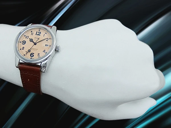 マハラ スパルビエロ 25石 Cal.2824-2 SS サーモンピンクダイヤル レザーストラップ+Dバックル装着 オートマチック MAHARA MHR Sparviero [代行おまかせコース]