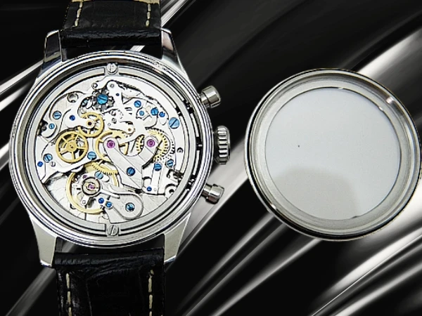 へメル クロノグラフ HF30 エアストリーム Cal.ST19 SS シールスー リバースパンダダイヤル 社外レザー+専用尾錠装着 BOX付属 手巻き HEMEL HF30 Airstream  [代行おまかせコース]