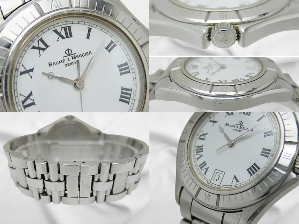 ボーム&メルシェ Ref.MV045042 SS ホワイトダイヤル ブレス装着 クオーツ メンズサイズ BOX付属 BAUME&MERCIER [代行おまかせコース]