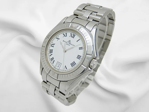 ボーム&メルシェ Ref.MV045042 SS ホワイトダイヤル ブレス装着 クオーツ メンズサイズ BOX付属 BAUME&MERCIER [代行おまかせコース]