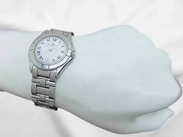 ボーム&メルシェ Ref.MV045042 SS ホワイトダイヤル ブレス装着 クオーツ メンズサイズ BOX付属 BAUME&MERCIER [代行おまかせコース]