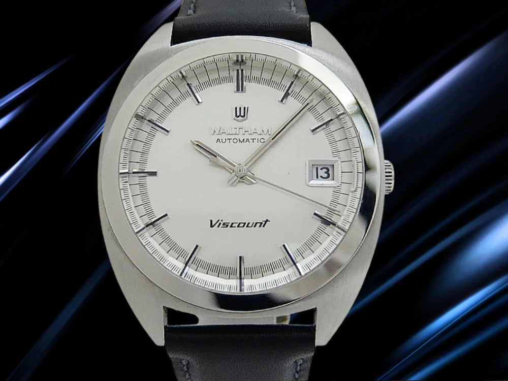 ウォルサム バイカウント Ref.2824 Cal.HT176 SS シルバーダイヤル 社外レザー装着 オートマチック 2026年OH済 時計店修理明細付属 WALTHAM Viscount [代行おまかせコース]