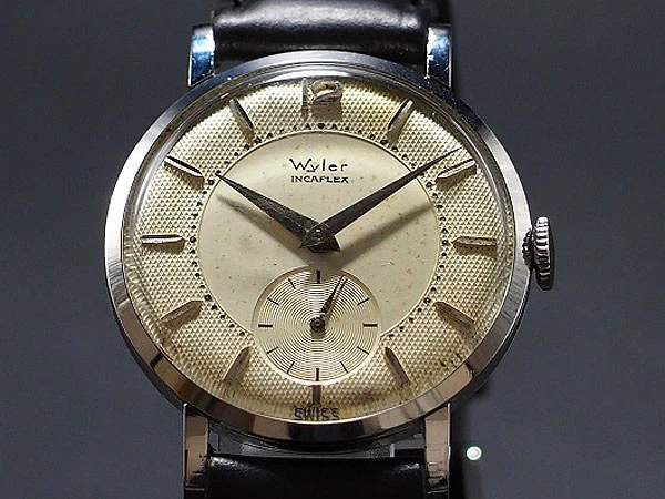 ワイラー インカフレックス Wyler INCAFLEX 17JEWELS E1122 スモセコ 手巻き ワイラーテンプ　