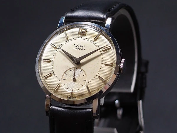 ワイラー インカフレックス Wyler INCAFLEX 17JEWELS E1122 スモセコ 手巻き ワイラーテンプ　