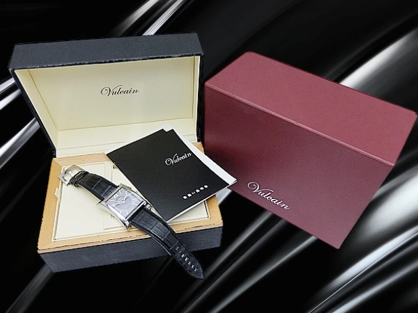 バルカン ゴールデン ヴォイス キャレ Ref.100118.090 SS バニエギョウシェダイヤル サイレントアラーム 自社製ムーブメント 専用ストラップ+尾錠装着 手巻き BOX・取説付属 VULCAIN Golden Voice Carre cricket [代行おまかせコース]