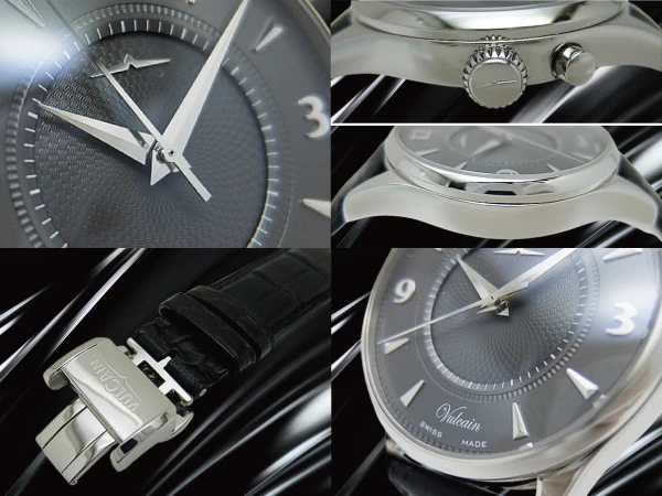 バルカン ゴールデン ヴォイス ロンド Ref.100117.088 SS ギョウシェダイヤル サイレントアラーム 自社製ムーブメント 専用ストラップ+Dバックル装着 手巻き BOX・購入店保証・取説付属 VULCAIN Golden Voice Rond cricket [代行おまかせコース]