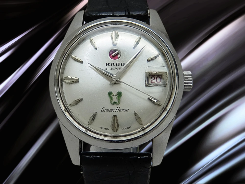 ラドー グリーンホース 41石 Ref.11657/1 Cal.AS1858 SS シルバーダイヤル 社外レザー+ラドー尾錠装着 オートマチック RADO GREEN HORSE [代行おまかせコース]