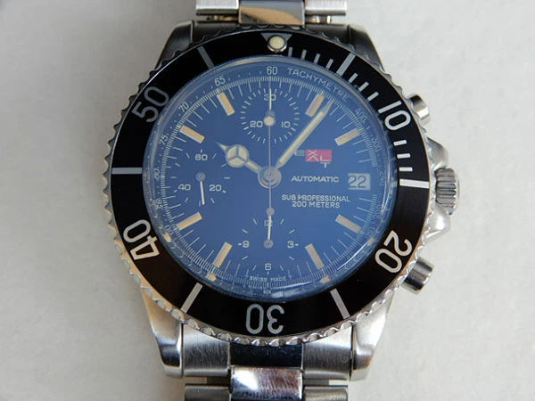 エクサルト EXALT SUB PROFESSIONAL 200M クロノグラフ ETA7750 ブラックダイヤル 自動巻き オートマチック