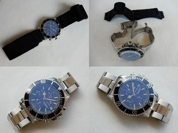 エクサルト EXALT SUB PROFESSIONAL 200M クロノグラフ ETA7750 ブラックダイヤル 自動巻き オートマチック