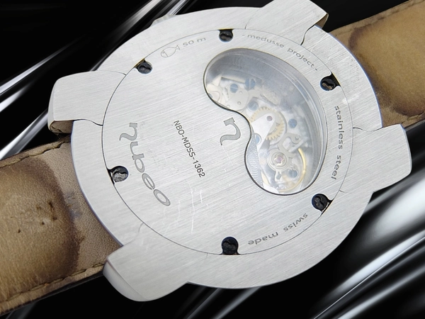 ヌベオ ジェリーフィッシュ メドゥース プロジェクト Ref.NBO-MDSS1362 SS 宝飾ベゼル ブラックダイヤル 専用ベルト+尾錠装着 オートマチック ギャラ・取説等付属 Nubeo Jellyfish medusse project [代行おまかせコース]