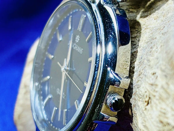 ユンハンス JUNGHANS JN-703M ブルーダイヤル クォーツ 予備コマ付