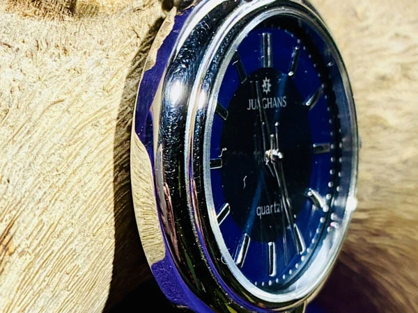 ユンハンス JUNGHANS JN-703M ブルーダイヤル クォーツ 予備コマ付