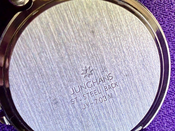 ユンハンス JUNGHANS JN-703M ブルーダイヤル クォーツ 予備コマ付