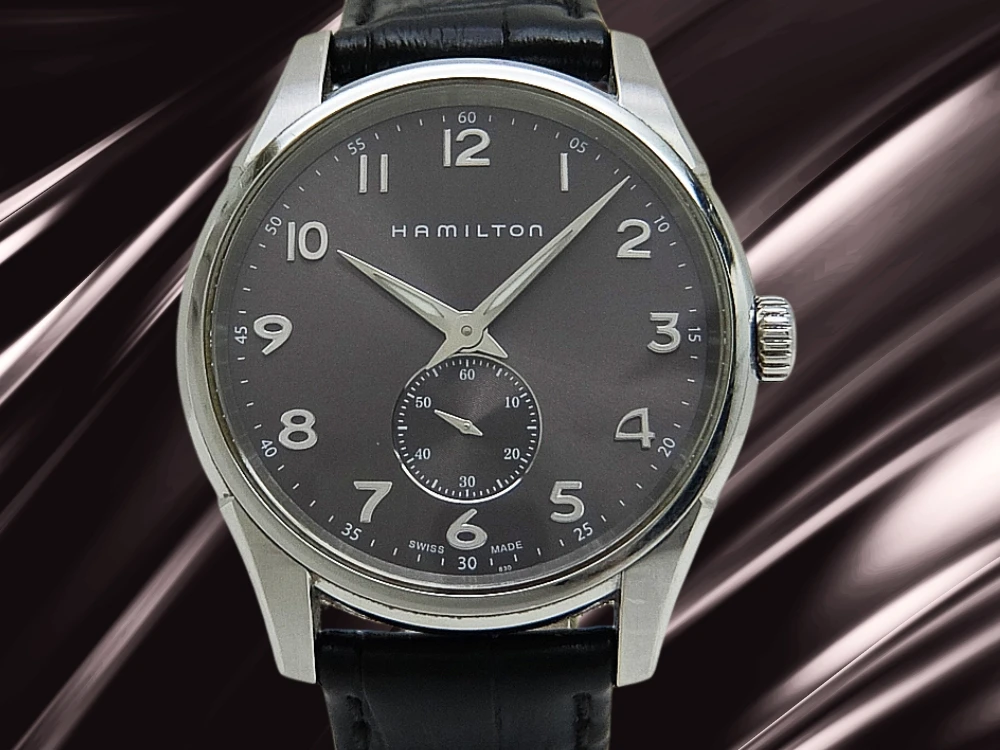 ハミルトン ジャズマスター シンライン スモールセコンド Ref.H384110 SS グレーダイヤル ベルト装着 クオーツ BOX付属 HAMILTON Jazzmaster Thinline Small Second [代行おまかせコース]