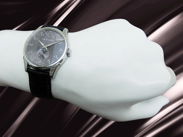 ハミルトン ジャズマスター シンライン スモールセコンド Ref.H384110 SS グレーダイヤル ベルト装着 クオーツ BOX付属 HAMILTON Jazzmaster Thinline Small Second [代行おまかせコース]