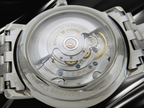 モーリスラクロア マスターピース ファイブハンズ デイデイト Ref.27792 Cal.ML27 SS シースルー シルバーツートンダイヤル プッシュ式バタフライバックル7連ブレス装着 オートマチック BOX・ギャラ等付属 MAURICE LACROIX Masterpiece Collection Five Hands [代行おまかせコース]