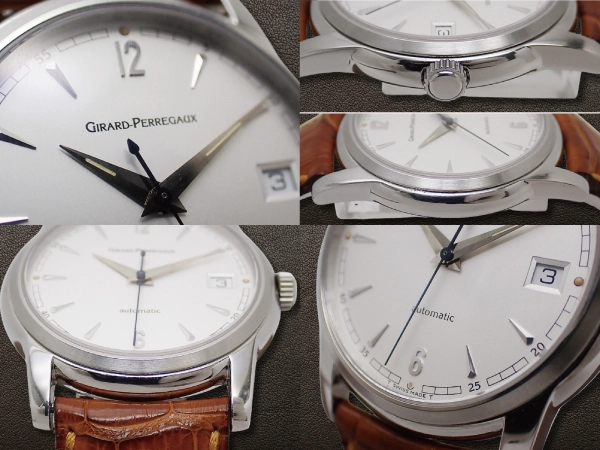 ジラールペルゴ クラシック Ref.9052 Cal.3100-578 SS シルバーダイヤル シースルーバック GP製尾錠 ベルト装着 オートマチック GIRARD-PERREGAUX [代行おまかせコース]
