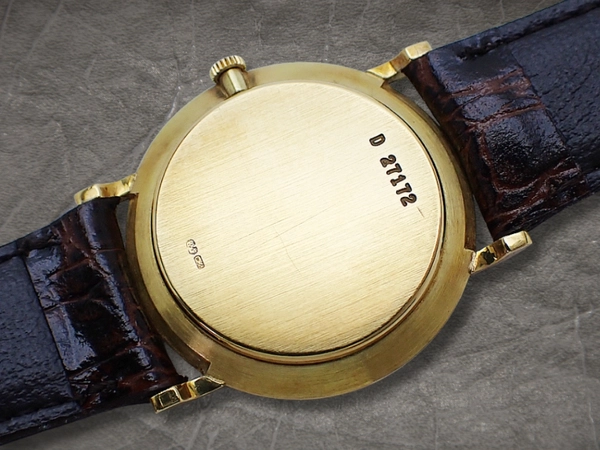 オーデマピゲ 18KYG 金無垢 重量25g Cal.2080 ゴールドダイヤル 社外レザー装着 手巻き AUDEMARS PIGUET 18KYG Extra-Flat [代行おまかせコース]
