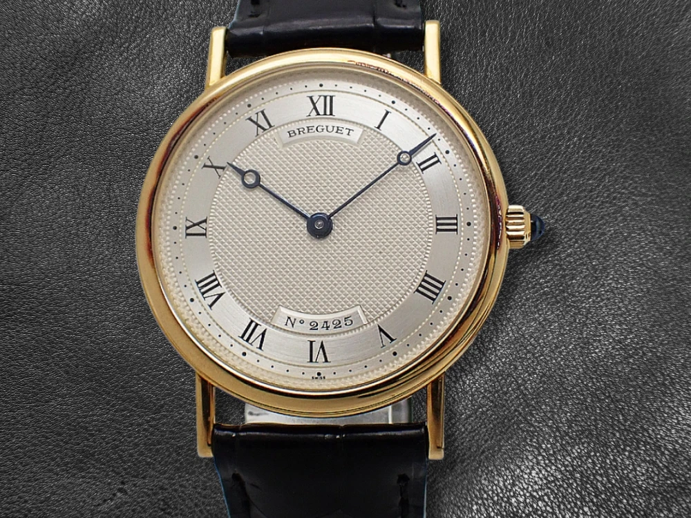 ブレゲ クラシック Ref.3150BA Cal.839 18KYG 金無垢 重量26g シルバーダイヤル 社外レザー装着 手巻き Breguet Classique [代行おまかせコース]