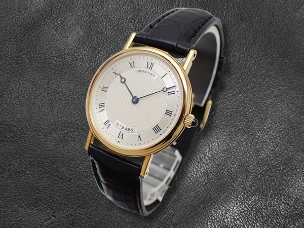 ブレゲ クラシック Ref.3150BA Cal.839 18KYG 金無垢 重量26g シルバーダイヤル 社外レザー装着 手巻き Breguet Classique [代行おまかせコース]