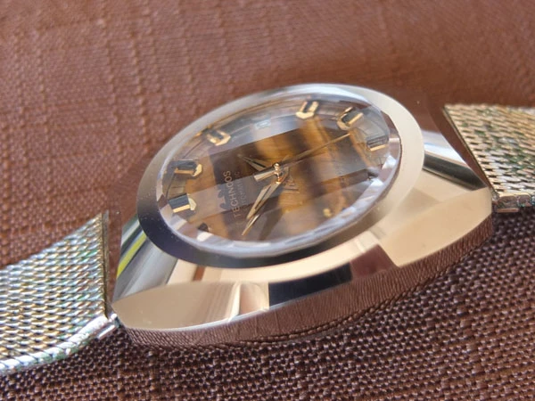 テクノス タイガー ボラゾンTECHNOS TIGER Borazon オートマチック 自動巻 カットガラス 虎目石