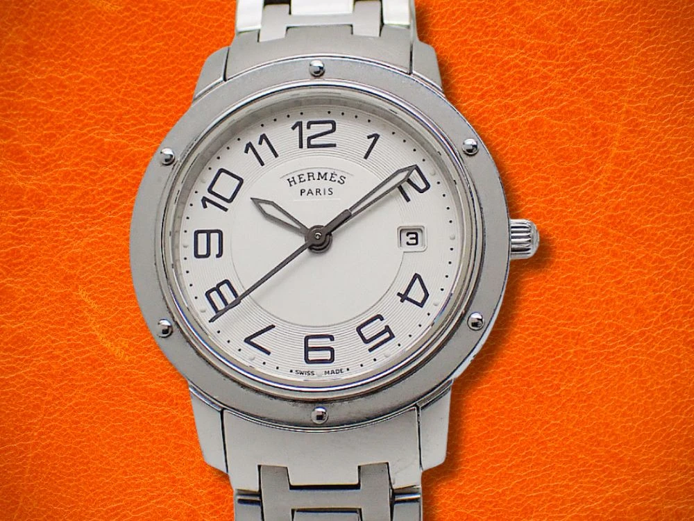 エルメス クリッパー CPI.310 SS ホワイトダイヤル Hブレス装着 クオーツ BOX・保証書付属 HERMES PARIS CLIPPER [代行おまかせコース]