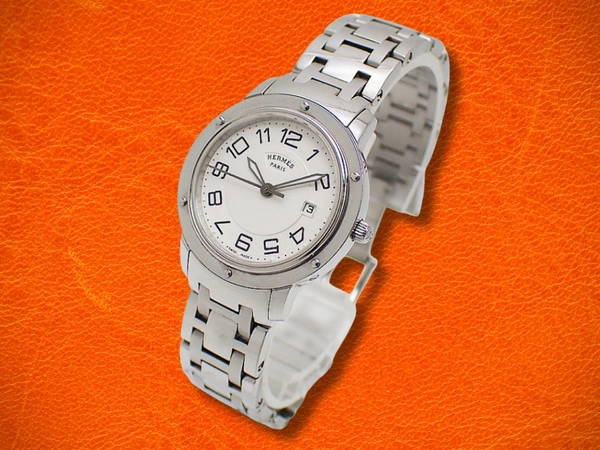 エルメス クリッパー CPI.310 SS ホワイトダイヤル Hブレス装着 クオーツ BOX・保証書付属 HERMES PARIS CLIPPER [代行おまかせコース]