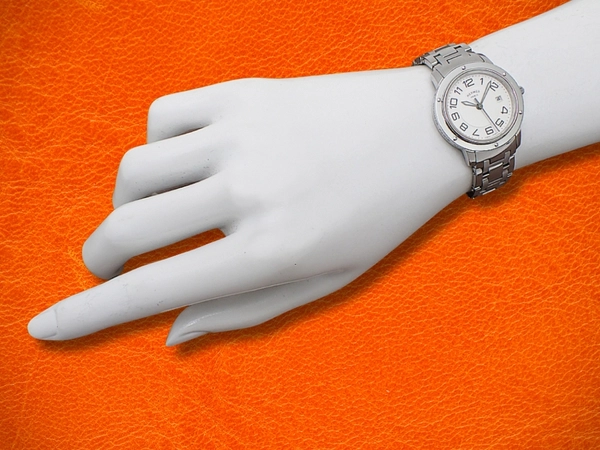 エルメス クリッパー CPI.310 SS ホワイトダイヤル Hブレス装着 クオーツ BOX・保証書付属 HERMES PARIS CLIPPER [代行おまかせコース]