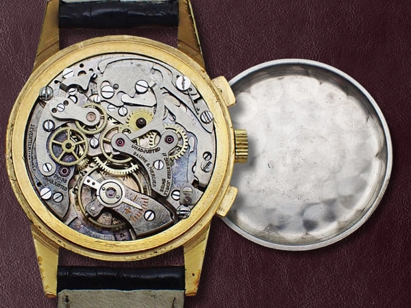 ボーム&メルシェ クロノグラフ Cal.ランデロン48 GP/SS シルバーダイヤル 社外レザー装着 手巻き BAUME&MERCIER [代行おまかせコース]