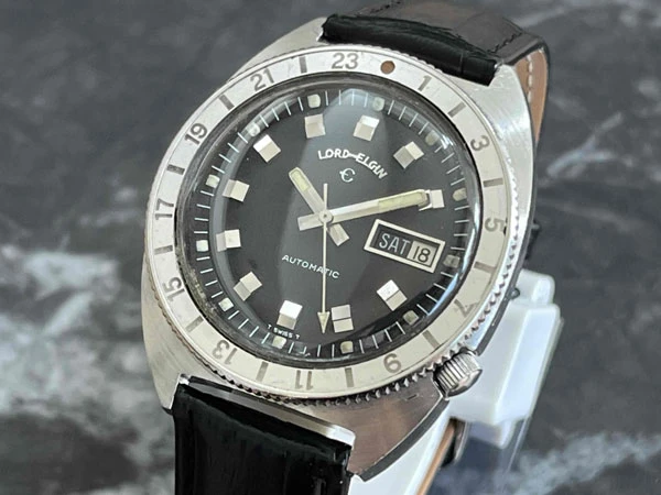 ロードエルジン LORD ELGIN ダイバーズ ブラックダイヤル 自動巻き