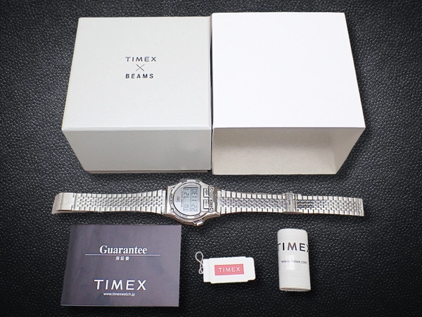 タイメックス × ビームス 別注 アイアンマン フルメタル 8-LAP METAL Ref.TW5M65600SW 液晶画面 ブレス装着 クオーツ BOX・保証書付属 TIMEX BEAMS IRONMAN 8LAP [代行おまかせコース]