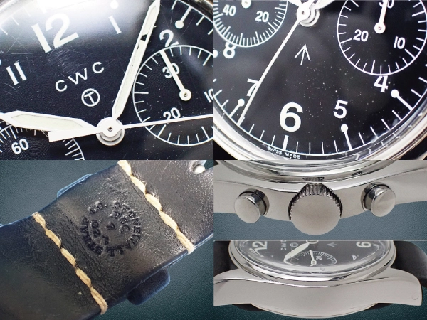 CWC 1970 リメイク メカニカル クロノグラフ Cal.7760 SS マットブラックダイヤル ブロードアロー STONEWALLベルト装着 手巻き 復刻モデル Cabot Watch Company remake mechanical chronograph [代行おまかせコース]