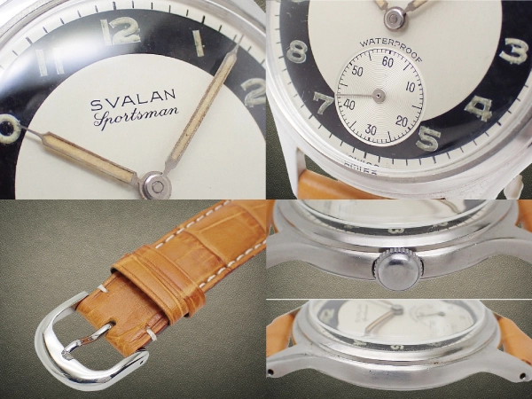 スバラン スポーツマン 15石 SS ブルズアイダイヤル 社外レザー装着 手巻き SVALAN SPORTSMAN [代行おまかせコース]