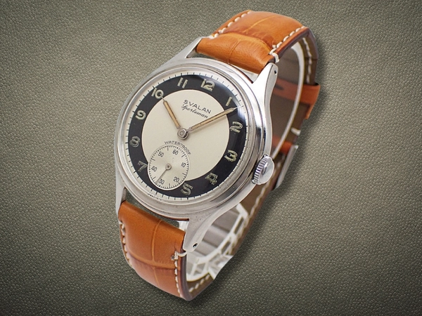 スバラン スポーツマン 15石 SS ブルズアイダイヤル 社外レザー装着 手巻き SVALAN SPORTSMAN [代行おまかせコース]
