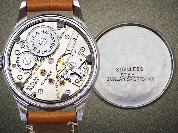 スバラン スポーツマン 15石 SS ブルズアイダイヤル 社外レザー装着 手巻き SVALAN SPORTSMAN [代行おまかせコース]