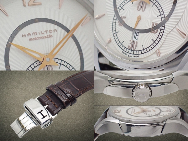 ハミルトン ジャズマスター スモールセコンド Ref.H325550  SS シースルー ギョウシェアイボリーダイヤル モレラート製ベルト装着 オートマチック BOX・ギャラ付属 HAMILTON Jazzmaster Small Second [代行おまかせコース]