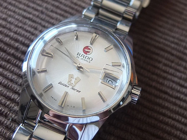 ラドー RADO ゴールデンホース 復刻版 シルバー文字盤 自動巻 オートマチック ブレス仕様 美品