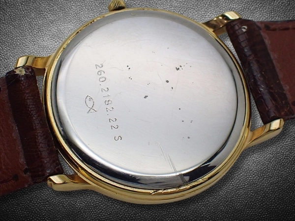 エテルナ デイト No.260.2182.22S 金メッキ/SS ホワイトダイヤル 専用レザー+尾錠 ドレスウオッチ クオーツ ETERNA [代行おまかせコース]