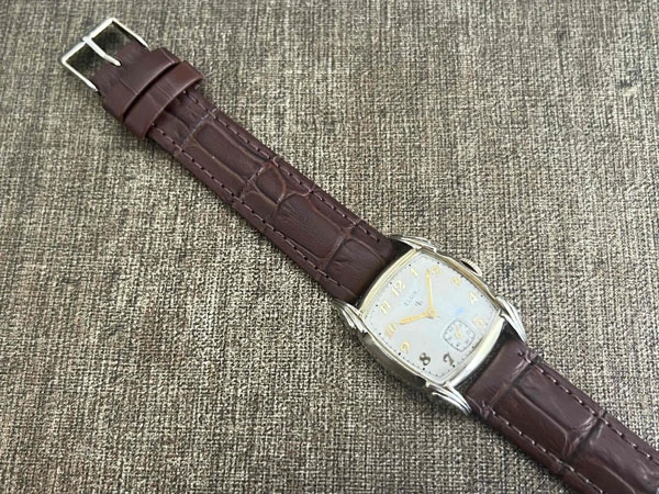 エルジン ELGIN USA製 10K RGP 角型 Cal.554 レクタンギュラー トノーケース スモセコ