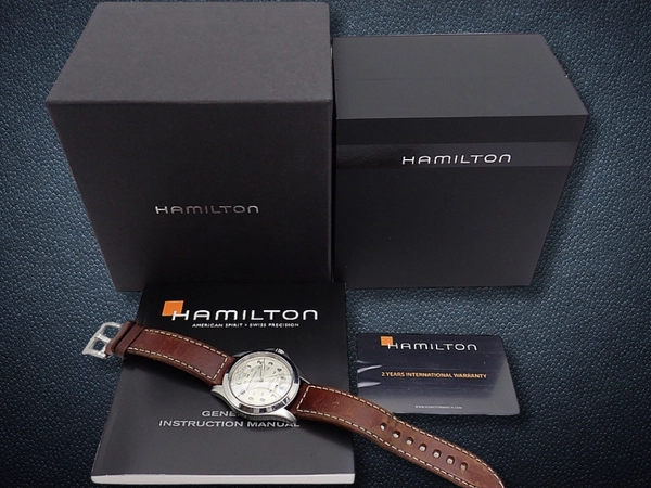 ハミルトン カーキ フィールド キング オート Ref.H644550 SS シースルー シルバーダイヤル レザーベルト装着 オートマチック BOX・ギャラ付属 HAMILTON Khaki Field King Auto [代行おまかせコース]