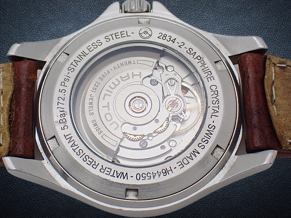 ハミルトン カーキ フィールド キング オート Ref.H644550 SS シースルー シルバーダイヤル レザーベルト装着 オートマチック BOX・ギャラ付属 HAMILTON Khaki Field King Auto [代行おまかせコース]